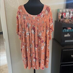 Floral Peach Women's Top